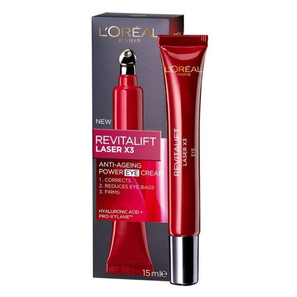 كريم لوريال العناية بمنطقة حول العينLoreal Revitalift Laser X3 Anti Aging Eye Cream 15ml
